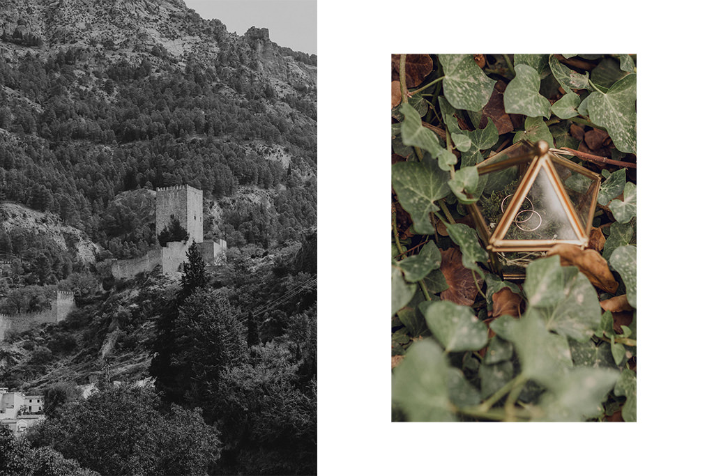fotografía de boda en Cazorla en las Ruinas de Santa María