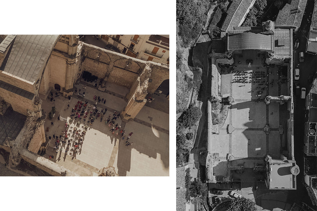 fotografía de boda en Cazorla en las Ruinas de Santa María
