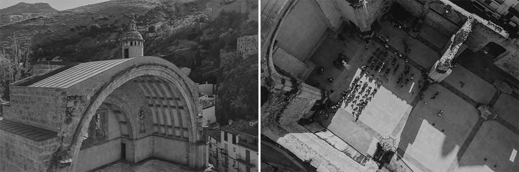 fotografía de boda en Cazorla en las Ruinas de Santa María