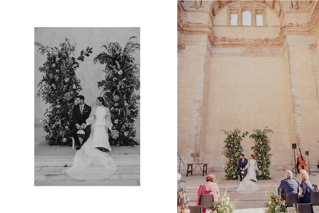 fotografía de boda en Cazorla en las Ruinas de Santa María