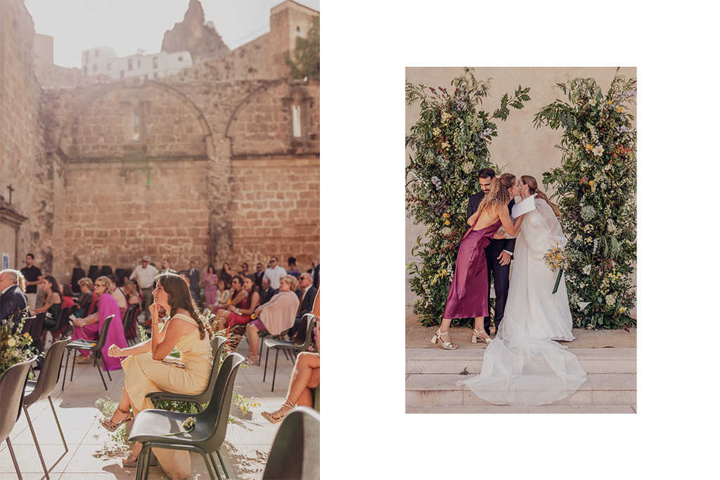 fotografía de boda en Cazorla en las Ruinas de Santa María