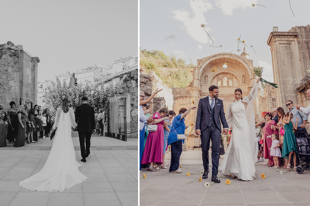 fotografía de boda en Cazorla en las Ruinas de Santa María