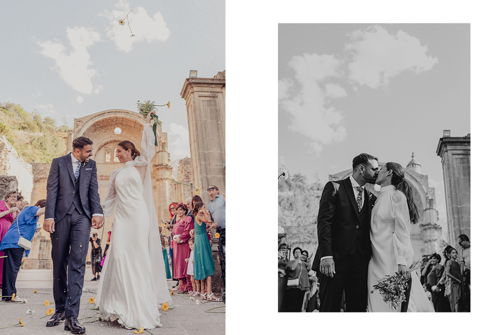 fotografía de boda en Cazorla en las Ruinas de Santa María