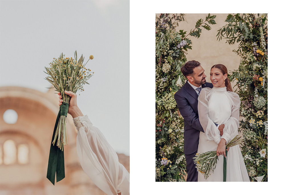 fotografía de boda en Cazorla en las Ruinas de Santa María