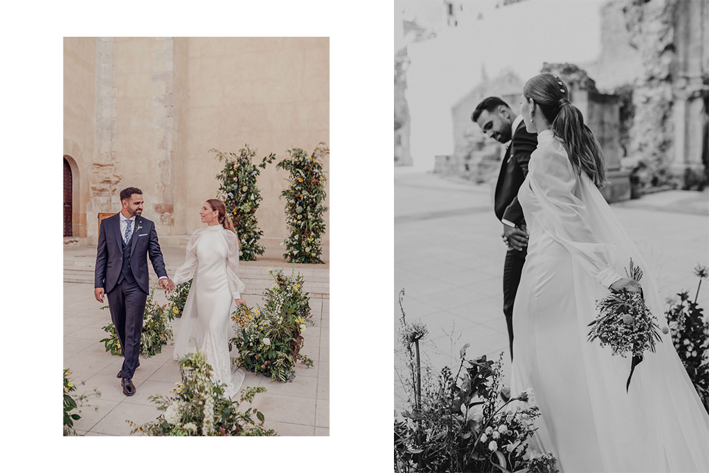 fotografía de boda en Cazorla en las Ruinas de Santa María