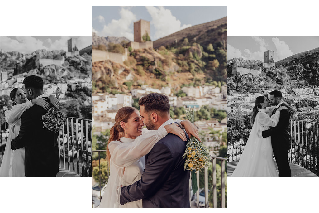fotografía de boda en Cazorla en las Ruinas de Santa María